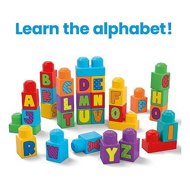 Mega Bloks Fisher-Price ABC Building Blocks with Bag