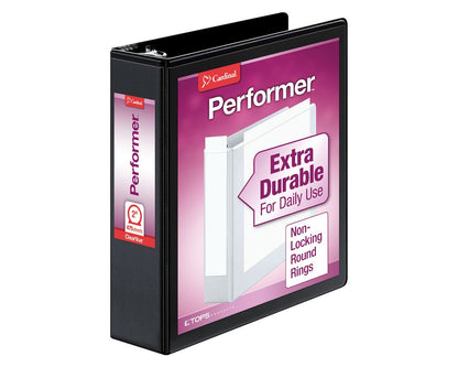 Cardinal Performer Binder with ClearVue Cover - Black, 2"