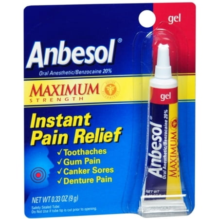 ANBESOL 20% MAXIMUM STRENGTH GEL 0.33 OZ