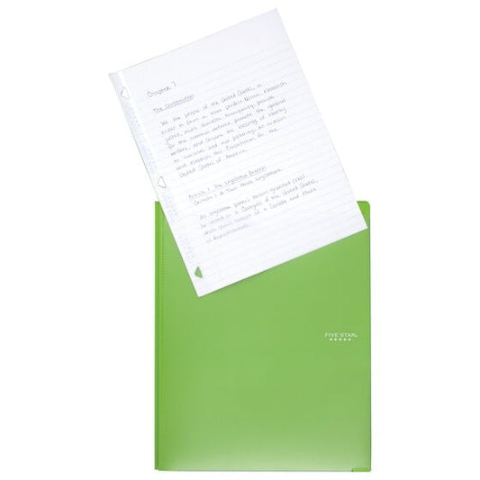 Five Star Pocket and Prong Plastic Folder, Assorted Colors