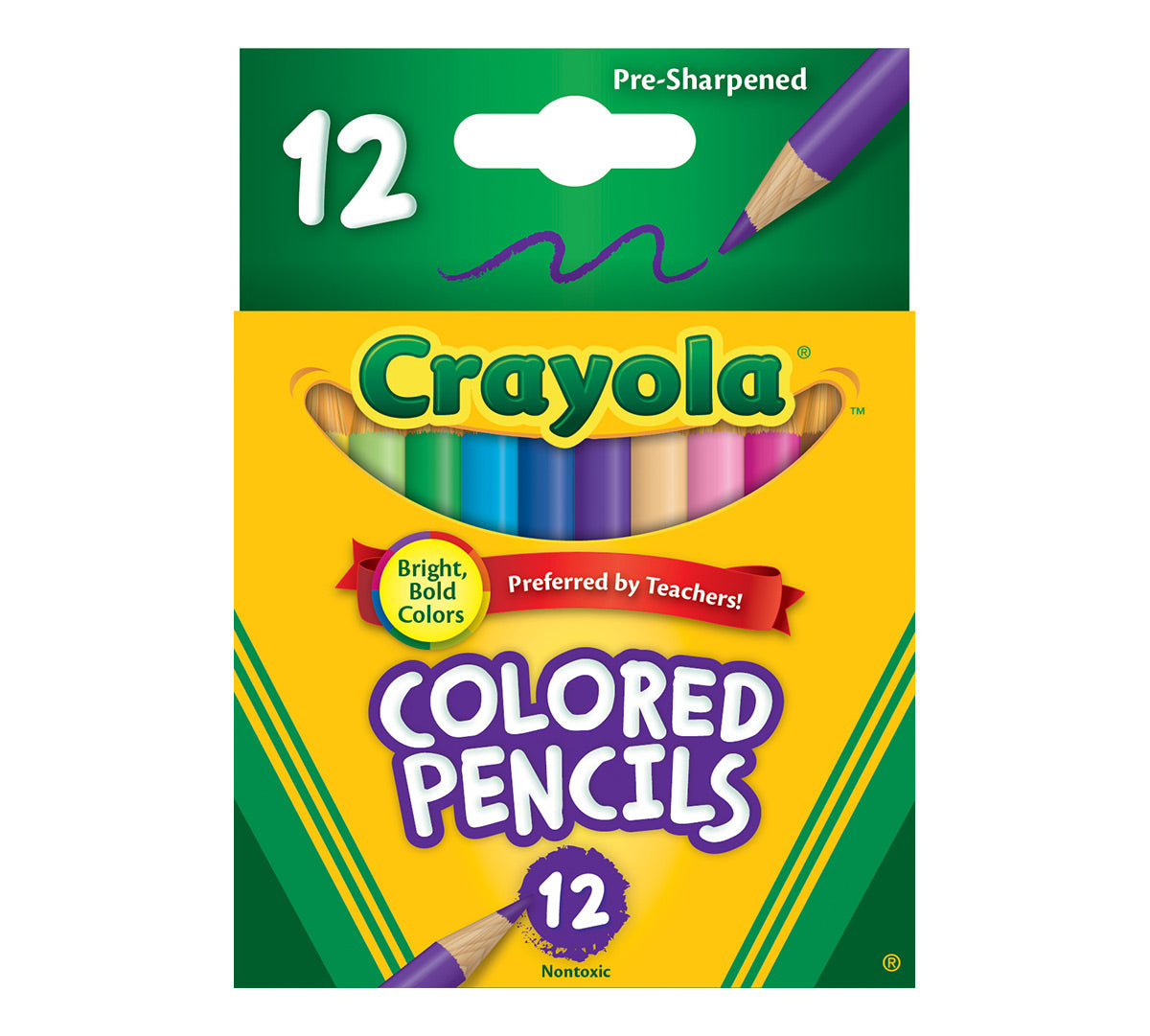 Crayola Short Colored Pencils, 12 count