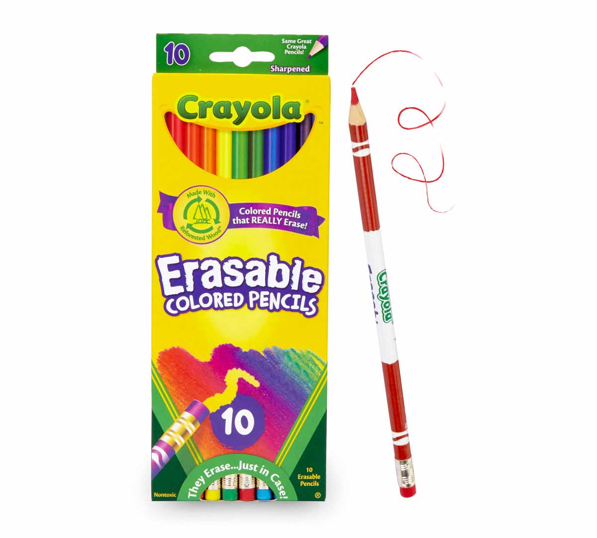 Crayola Erasable Colored Pencils, 10 count