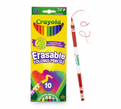 Crayola Erasable Colored Pencils, 10 count