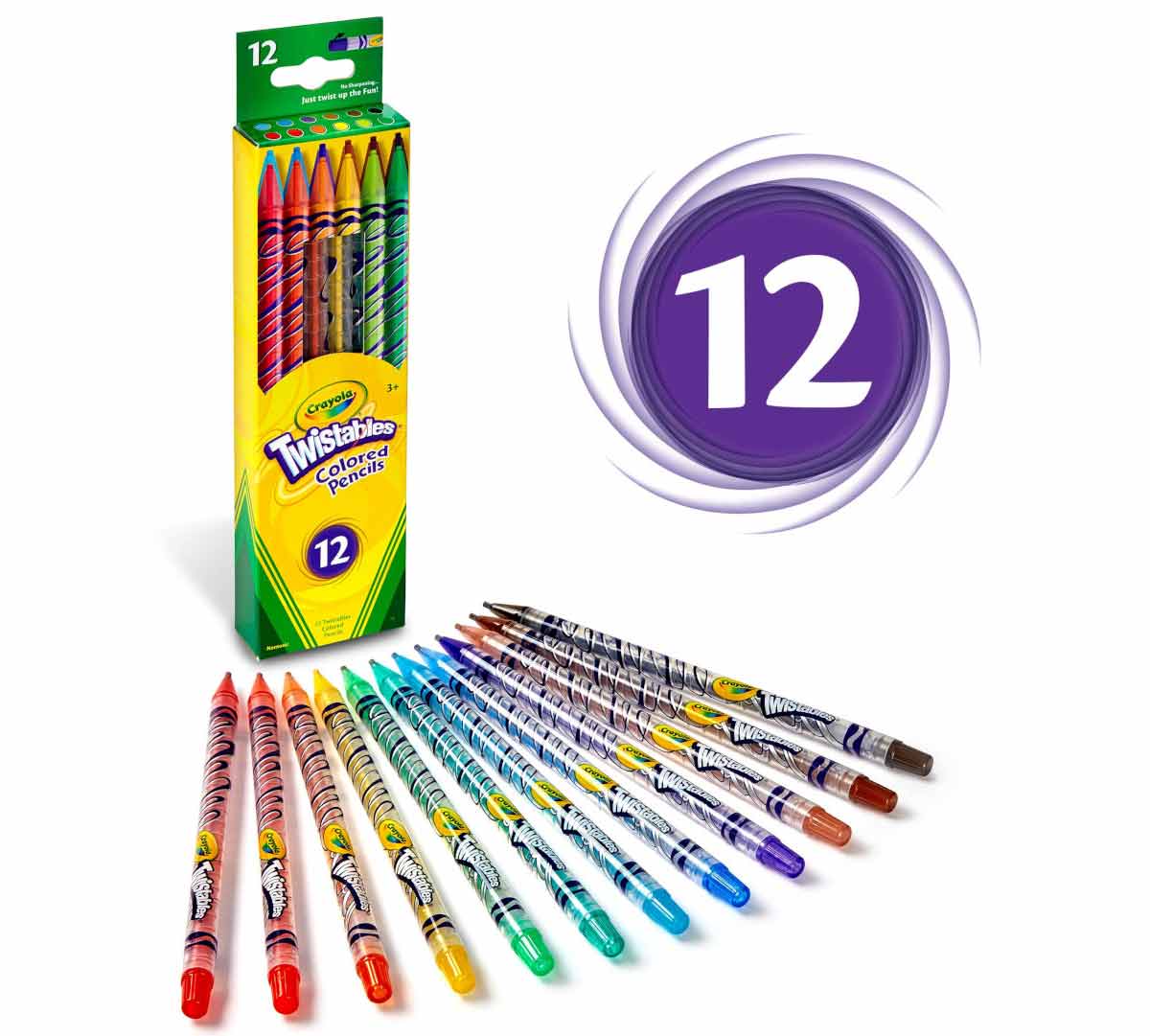 Crayola Twistables Colored Pencils, 12 count