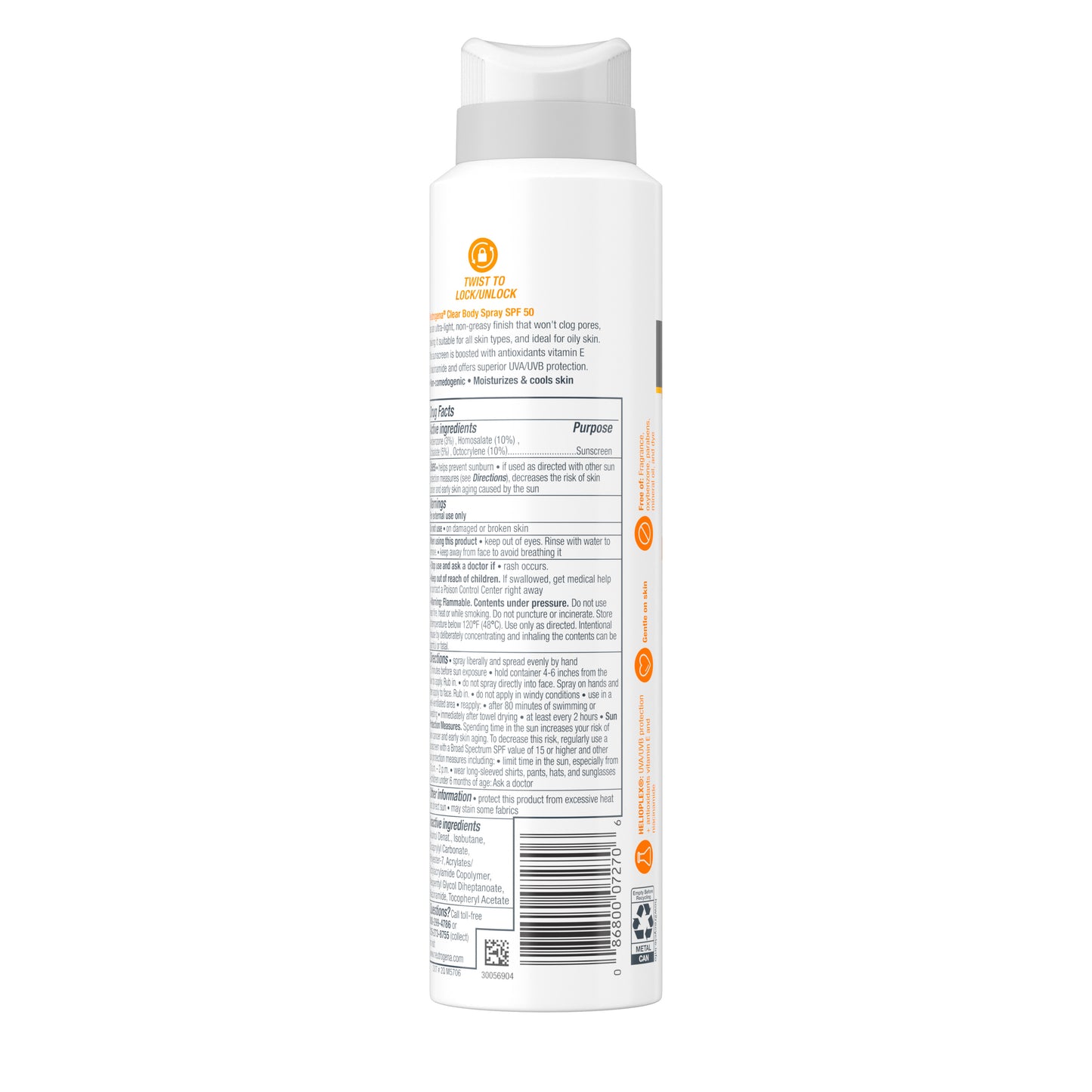 Neutrogena Clear Body Spf#50 Non-Greasy Spray 5oz