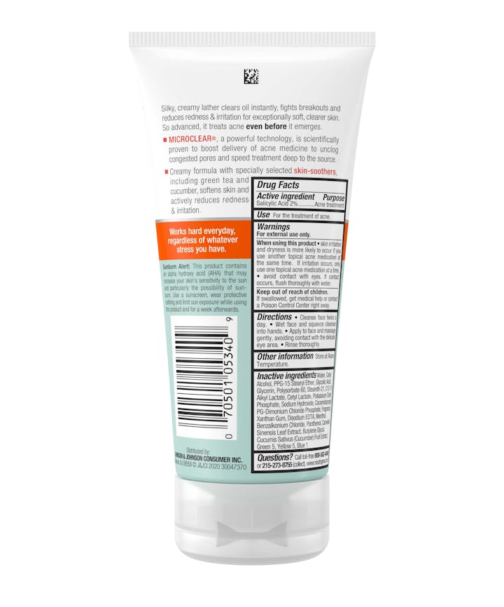 Neutrogena Acne Stress Control Power-Cream Wash 6oz Tube