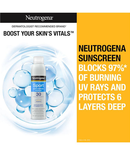 Neutrogena Sport Spf#30 Active Defense Spray 5oz