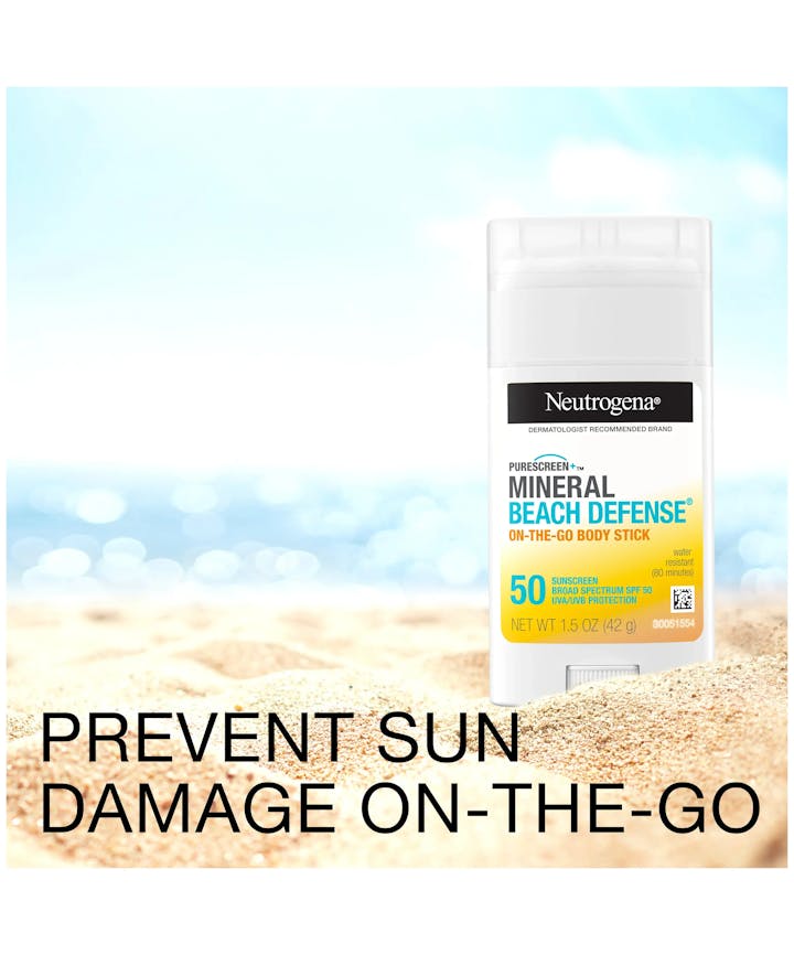 Neutrogena Beach Defense Spf#50 Minerl Body Stick 1.5oz