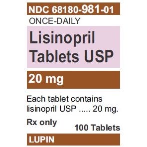 LISINOPRIL TB 20MG 1000 CPLT