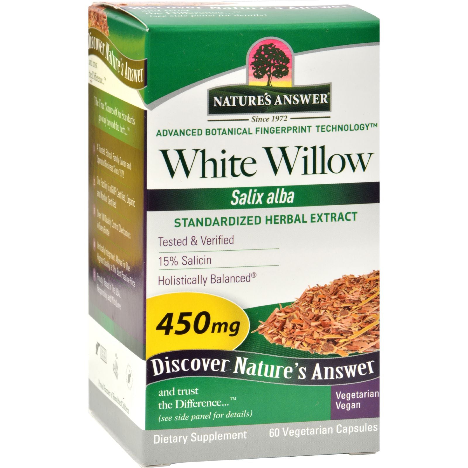 NATURE'S ANSWER WHITE WILLOW W/FEVERFEW
