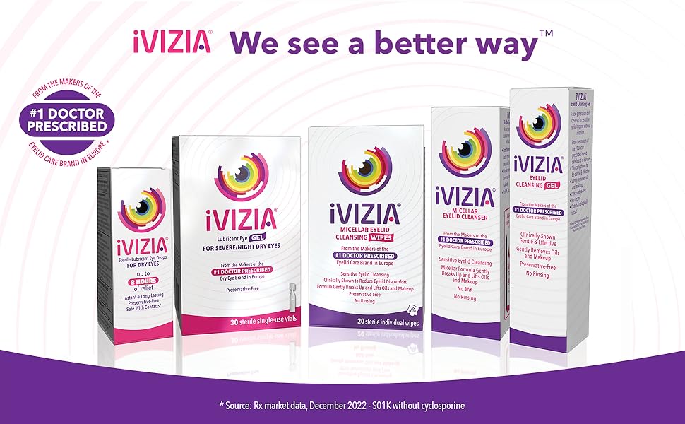 IVIZIA EYELID CLEANSING WIPES 20CT