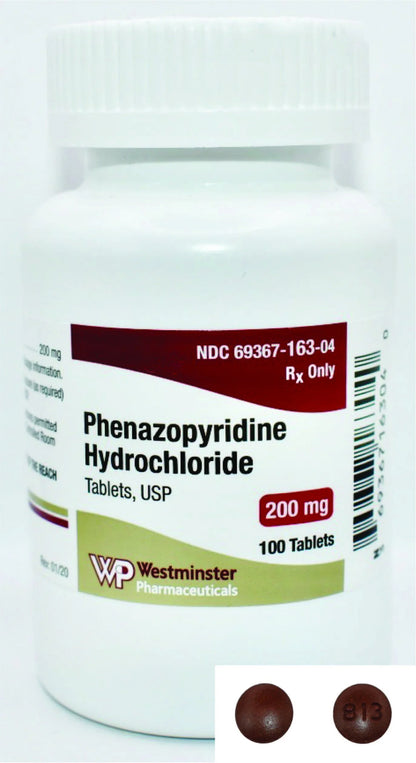 PHENAZOPYRIDINE HCL TB 200MG 100