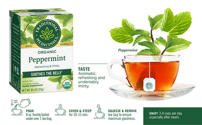 TRADITIONAL MEDICINALS HERB TEA,OG2,PEPPERMINT