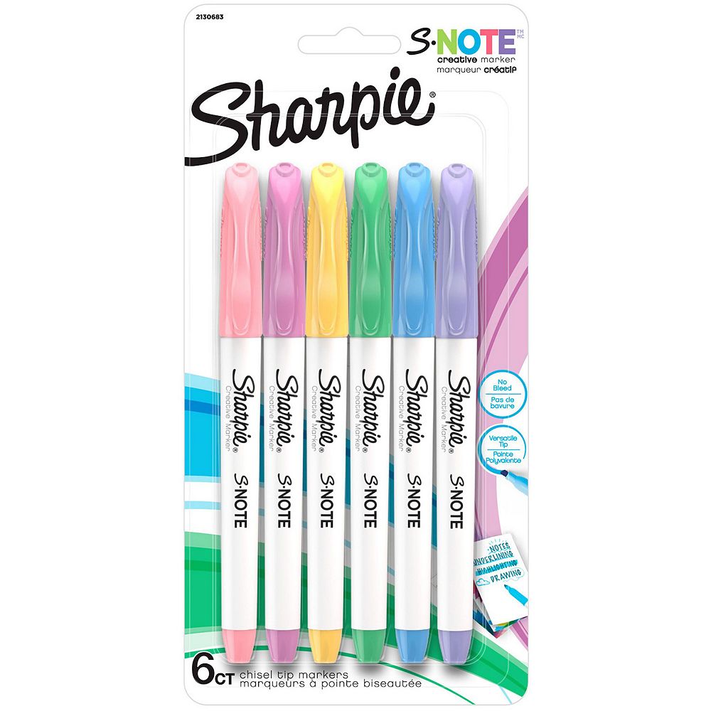 Sharpie S-Note Creative Markers, 6 count
