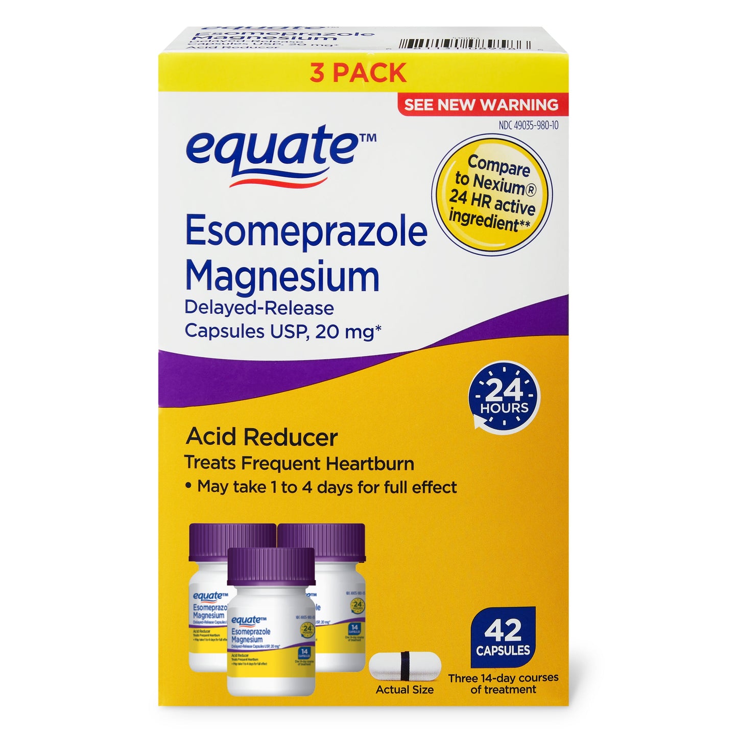 GNP ESOMEPRAZOLE MAG CAPS 20MG 24HR 42CT