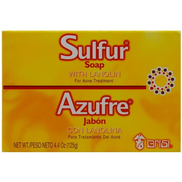 Grisi Bio Sulfur Soap for Acne Treatment, 4.4 oz