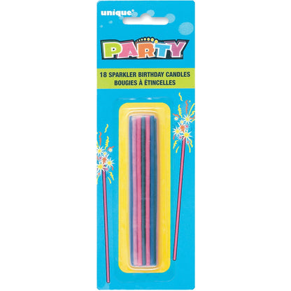 Unique Silver Sparkler Birthday Candles - Number 7