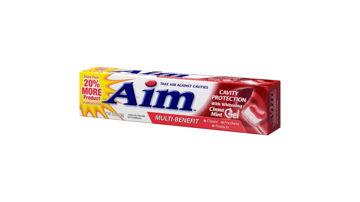 AIM WHITENING MINT GEL 5.5OZ