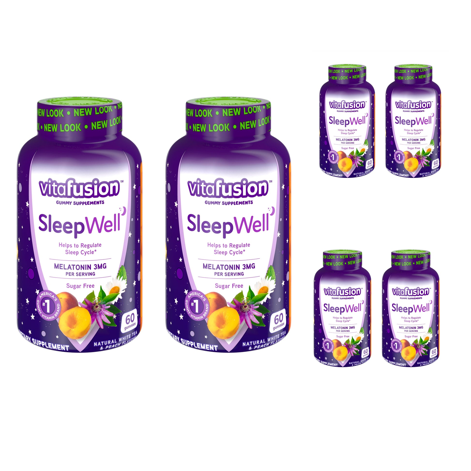 VITAFUSION SLEEP S/F PCH&WHT TEA GMY 140
