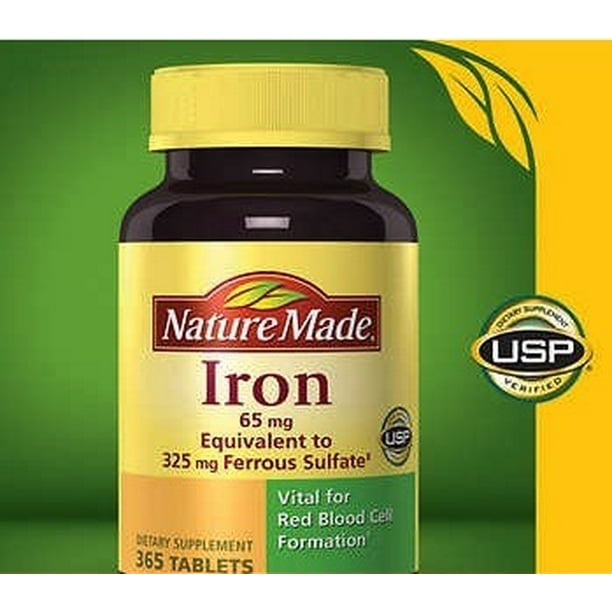 IRON 65MG TABLET 180CT NAT MADE