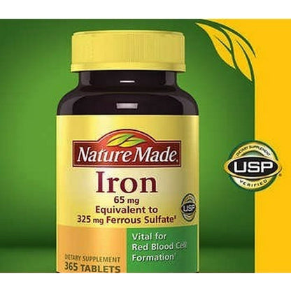 IRON 65MG TABLET 180CT NAT MADE