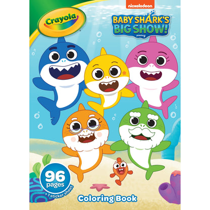 Crayola Baby Shark Coloring Pages & Stickers  32 Pages  Child  Ages 3  4  5  6  Unisex