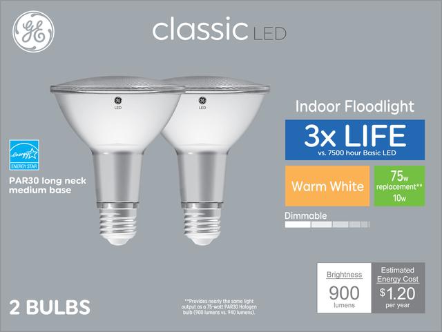 GE Lighting Classic LED 35 Watt Replacement, Warm White, PAR16 Indoor Floodlight Bulb, 1 Pack