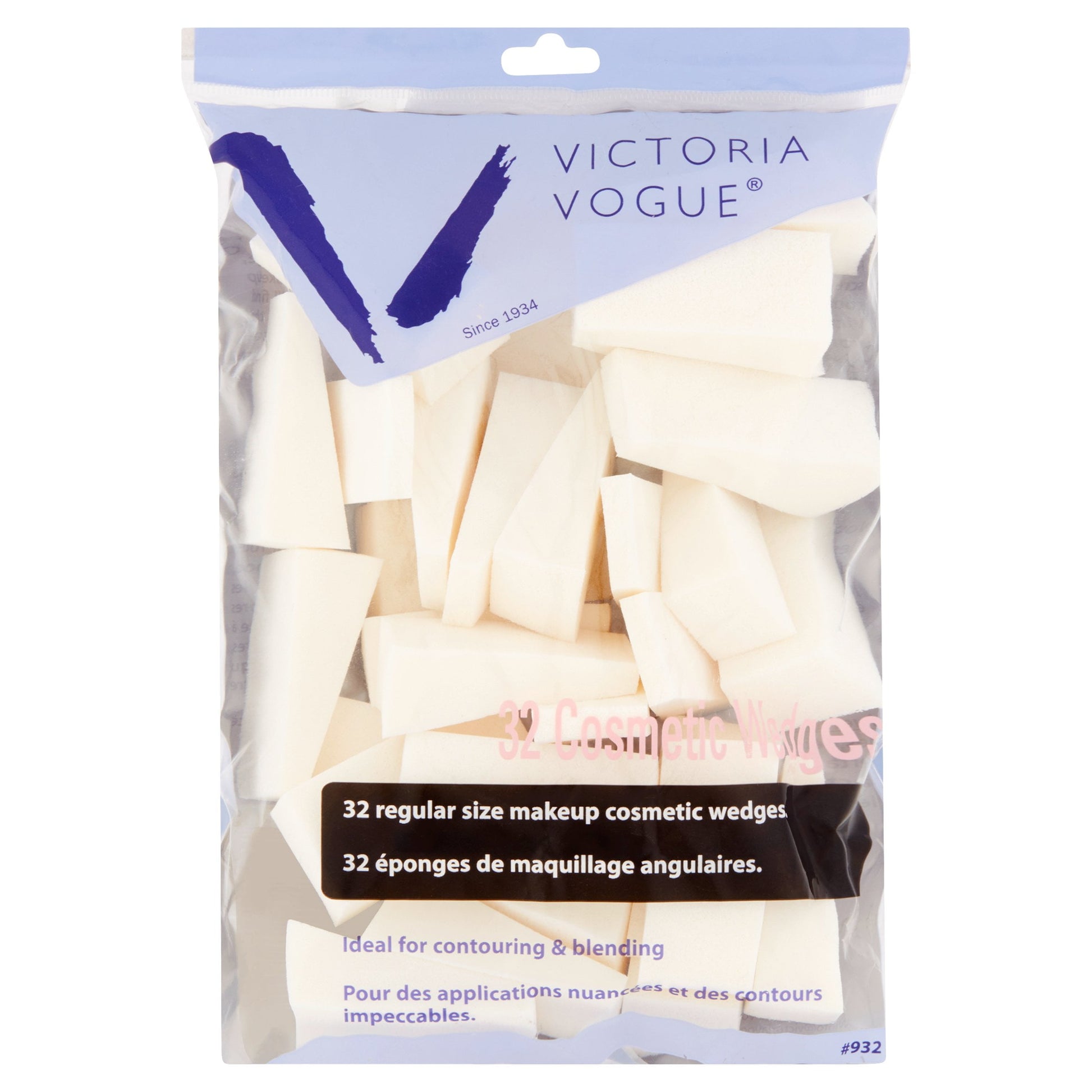 Victoria Vogue #932 Cosmetic Wedge Latex 32 Count Regular