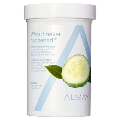 ALMAY Longwear & Waterproof Eye Makeup Remover Pads, 120 count
