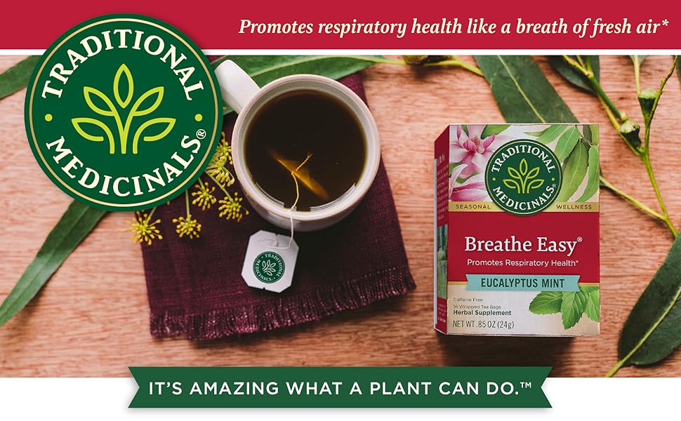 TRADITIONAL MEDICINALS TEA,OG3,BREATHE EASY