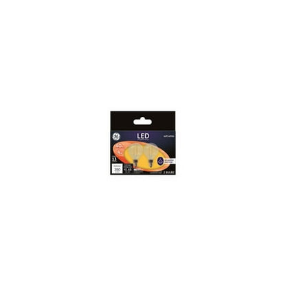 GE Lighting Classic LED 40 Watt Replacement, Soft White, G16.5 Vanity - Globe Bulbs, 2 Pack