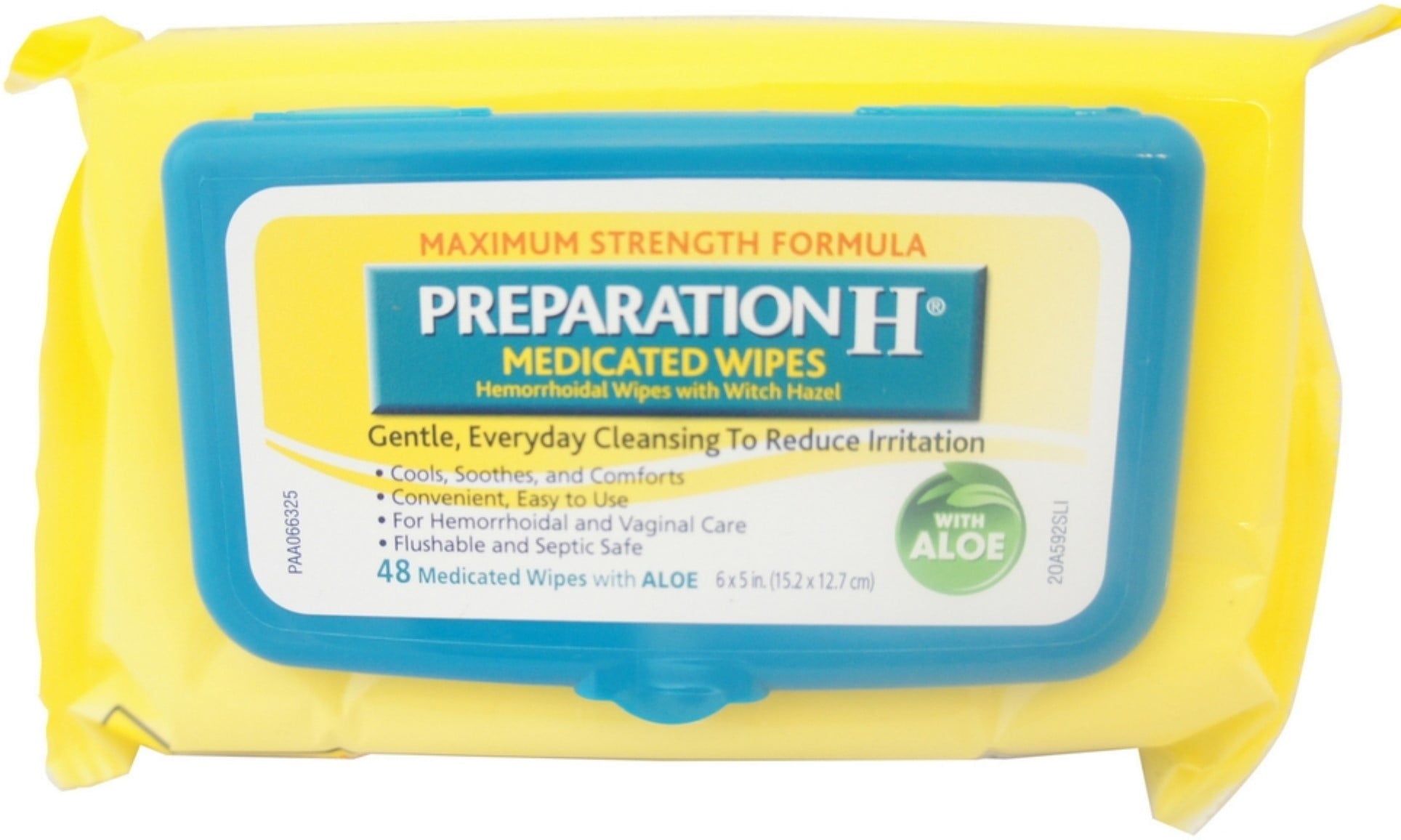 PREPARATION H MEDICATED WIPES WMN 48CT