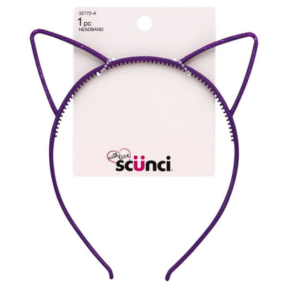 Scunci Pink Kids Cat Ear Headband, Glitter, 1.0 ct