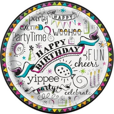 BDAY CHEER 7" PLATES 8CT