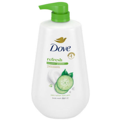 Dove Body Wash 3oz Refresh (12in) Cucumber + Green Tea