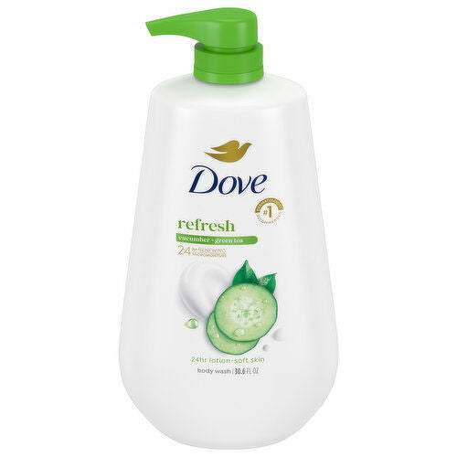 Dove Body Wash 3oz Refresh (12in) Cucumber + Green Tea