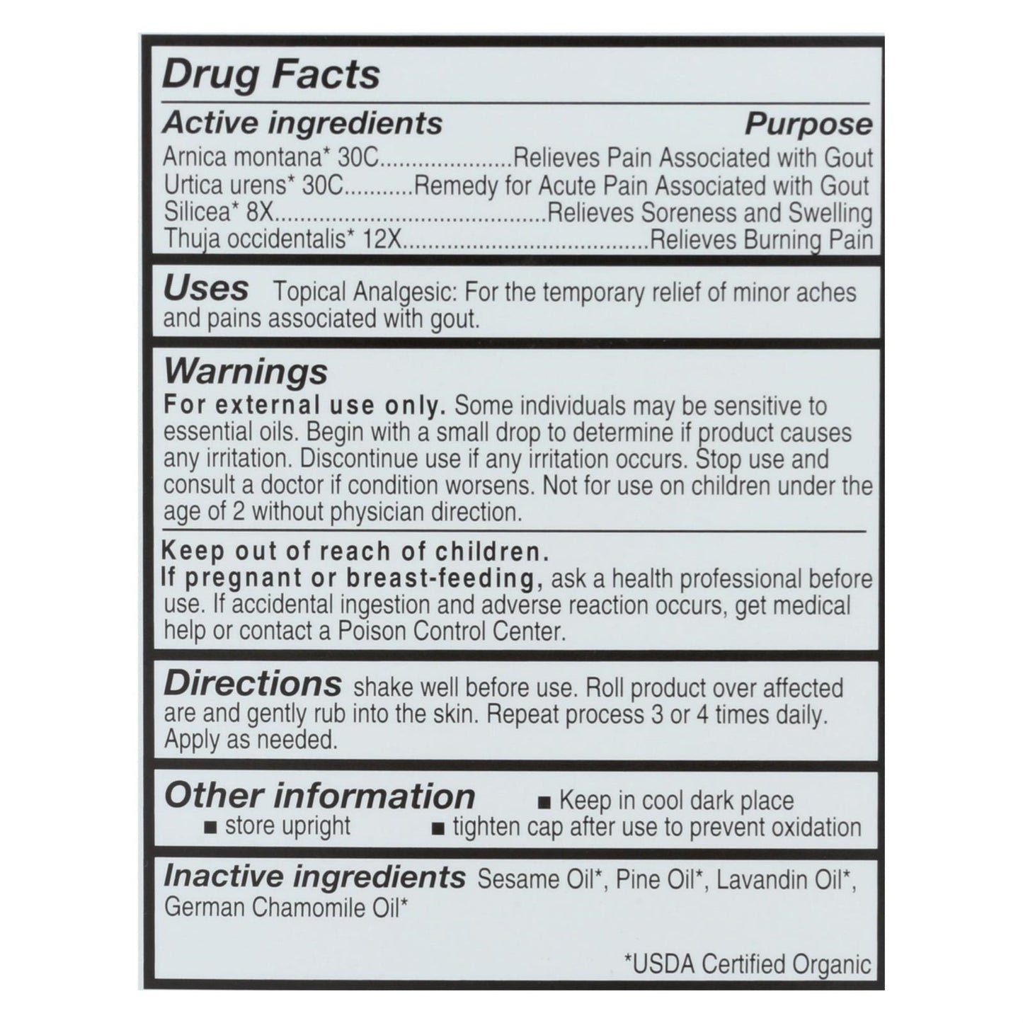 FORCES OF NATURE GOUT PAIN MANAGEMENT,OG2