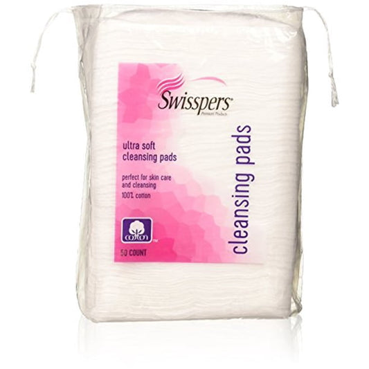 Swisspers Cleansing Pads Ultra Soft 50 Count 100% Cotton