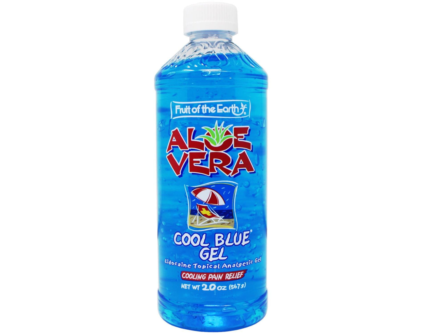 ALOE VERA COOL BLUE 1%LIDO GEL 20OZ FOTE