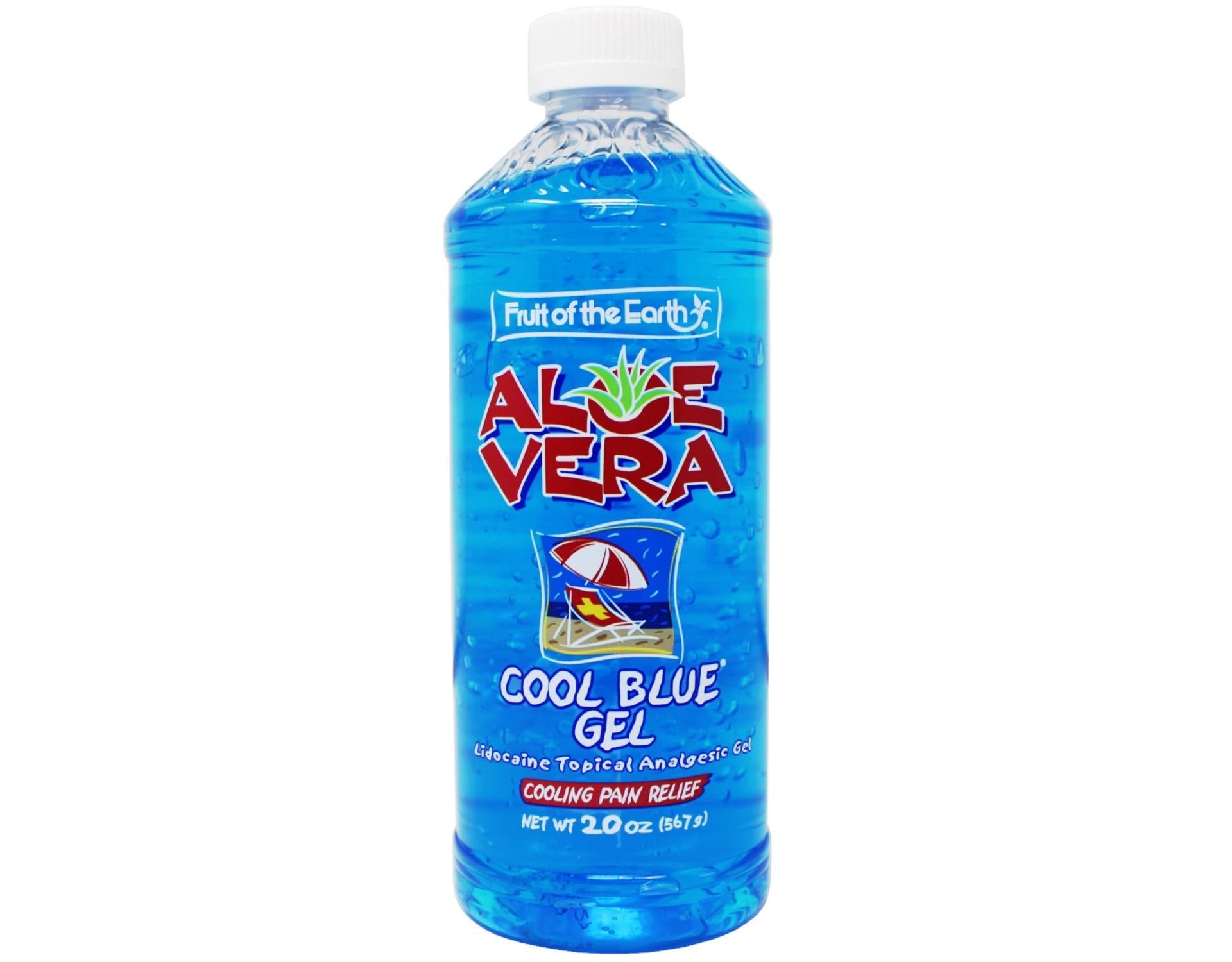 ALOE VERA COOL BLUE 1%LIDO GEL 20OZ FOTE