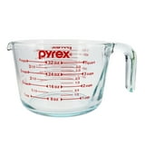 Pyrex 4 Cup (32 Oz) Glass Measuring Cup, Clear/Red