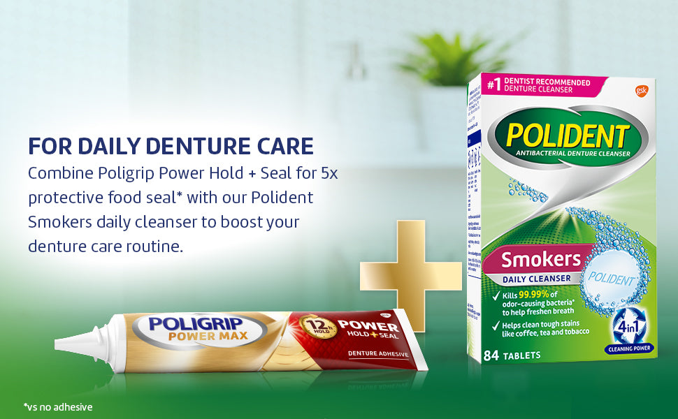 POLIDENT SMOKERS TB 84 TRP MNT