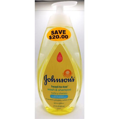JOHNSONS HEAD TO TOE WASH&SHAMPOO 13.6OZ