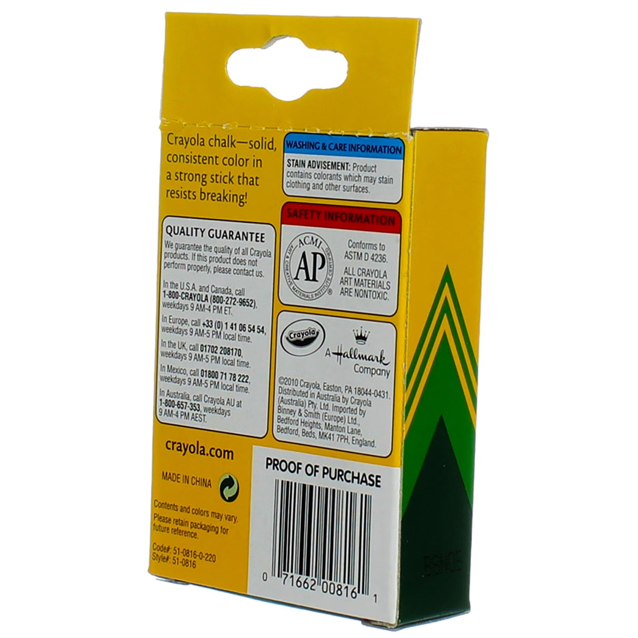 Crayola Multi-Colored Chalk, 12 count
