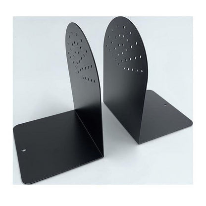 CLi Non-Skid 9" Steel Bookends - Black, 1 pair