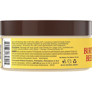 Burts Bees Shea + Mango Hand & Body Butter 6.5oz