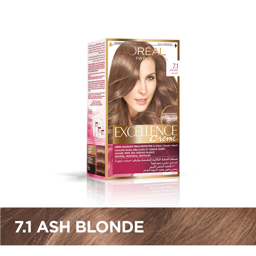 Loreal Excel Creme Color #7.1 Dark Ash Blonde 1.74oz