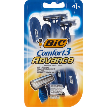 BiC Comfort 3 Men's Disposable Razors, 4 count