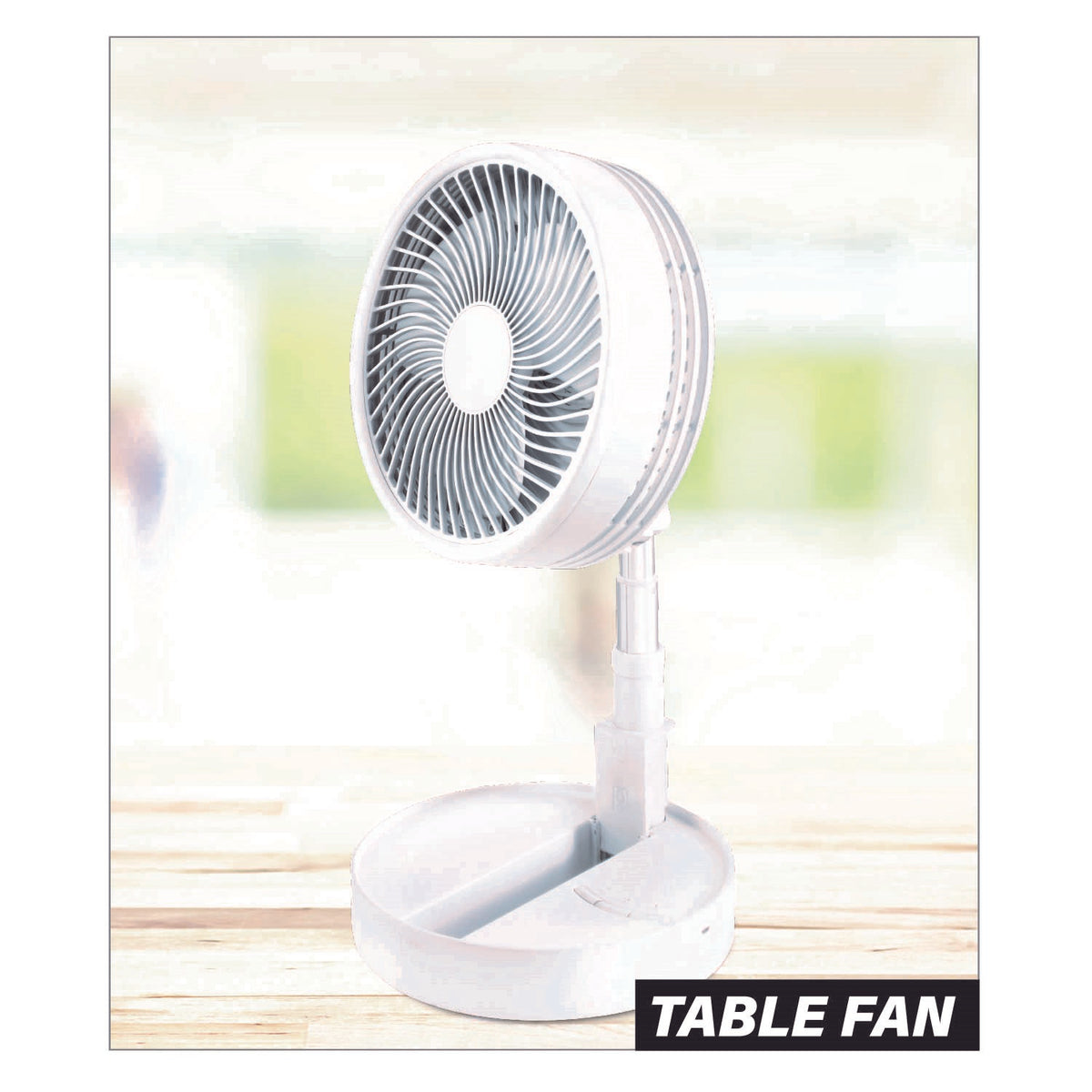 Bell + Howell My Foldaway Rechargeable Fan - White