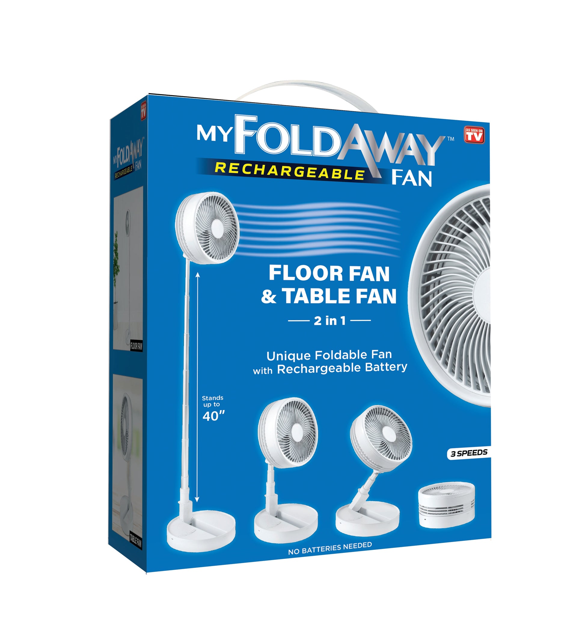 Bell + Howell MyFoldAway Mini Fan - White